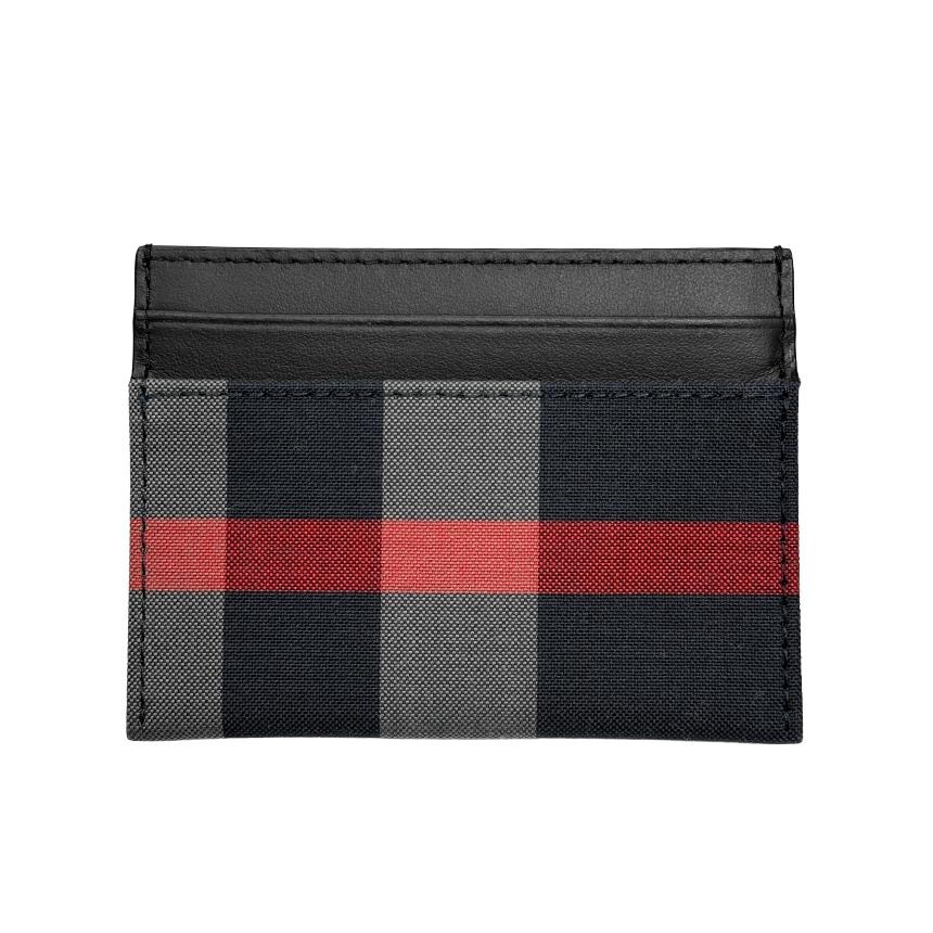 BURBERRY Navy Leather Sandon Card Holder Wallet