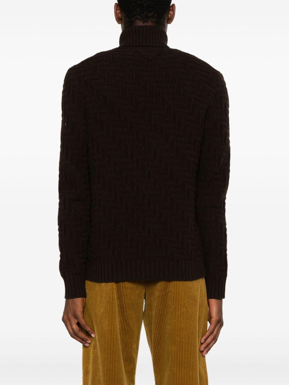 PRADA Black Wool Turtleneck Sweater