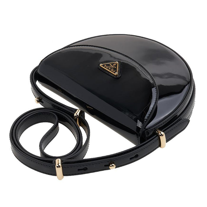 PRADA Patent Leather Shoulder Bag Black Women’s