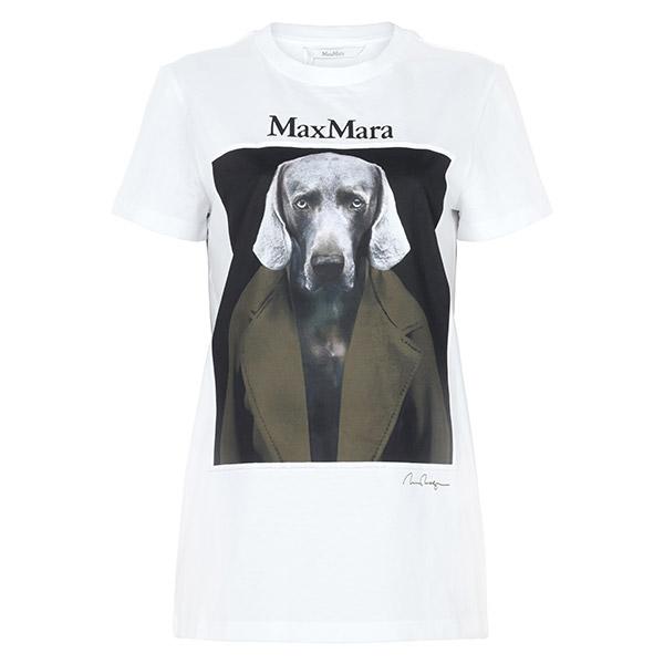 Max Mara White Khaki Calsa T-Shirt MXMCALCA 010