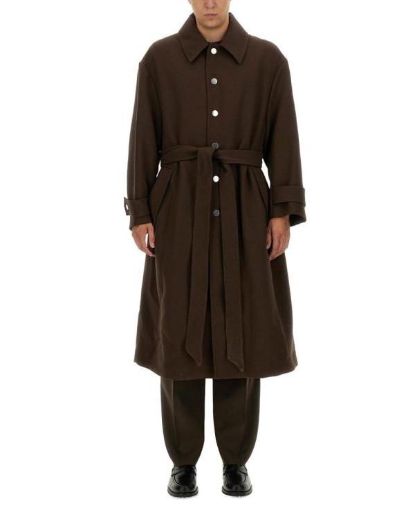 AMI Wool Oversized Belted Coat HCO414 WV0051 221