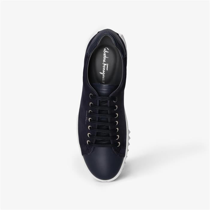 Ferragamo CUBE Men’s Low-Top Leather Sneakers