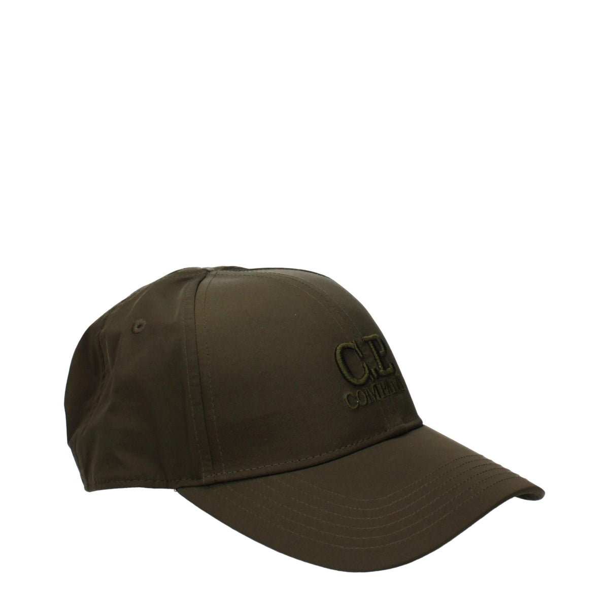 CP Company Cotton Twill Goggle Logo Baseball Cap Green