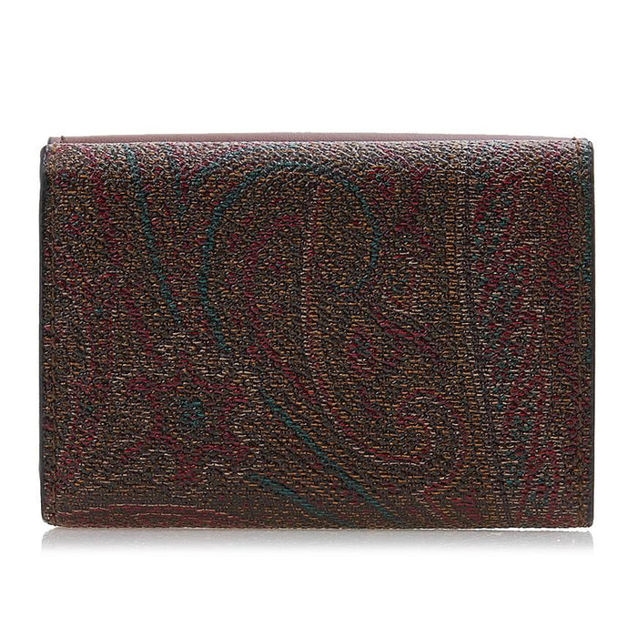 Etro Paisley Leather Bi-Fold Wallet for Women