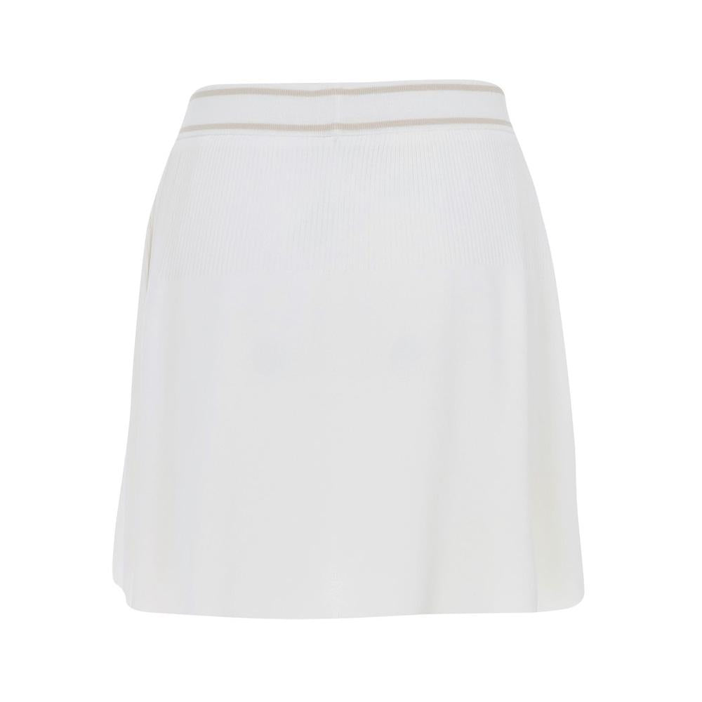 J LINDEBERG Emma Logo Knit Skirt White Women’s Short Skirt GWSD11128 0000
