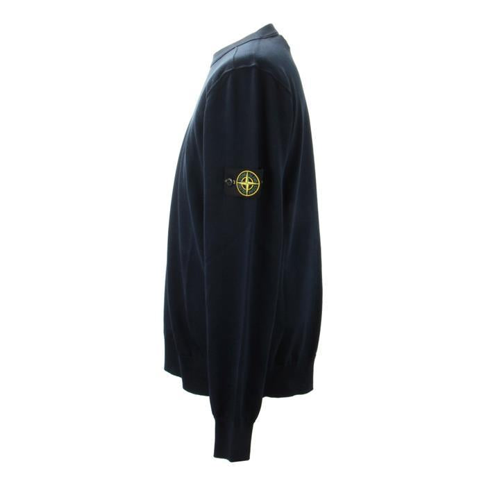 STONE ISLAND Small Roll Detail Crewneck Sweater Black Men's Top