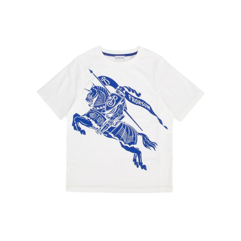 BURBERRY Women’s White Knight Logo T-Shirt