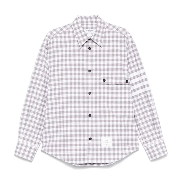THOM BROWNE Gingham Check Oversized Long Sleeve Shirt MWL420A F0945 035