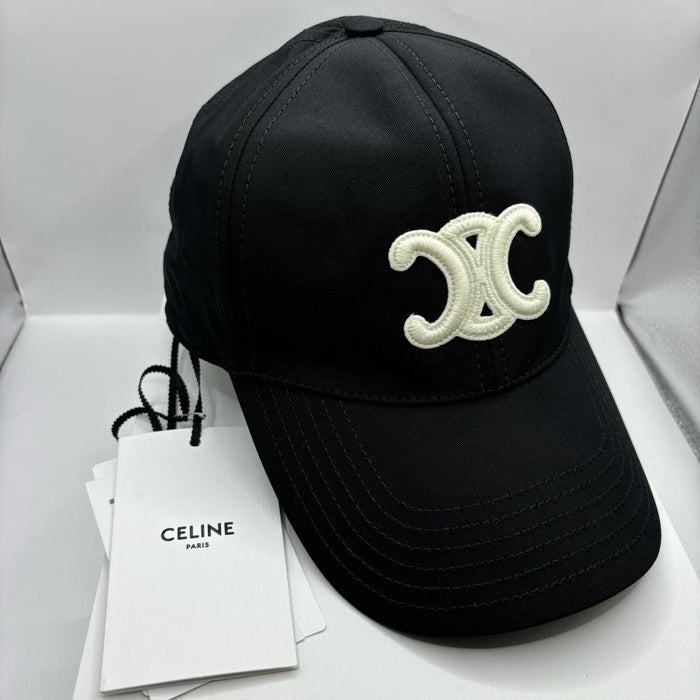 CELINE Triomphe Logo Baseball Cap Black/White Unisex 2AUT6969P