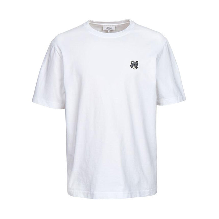 Maison Kitsune Fox Head Men’s Short Sleeve T-Shirt White Cot PM00108 KJ7025 P100