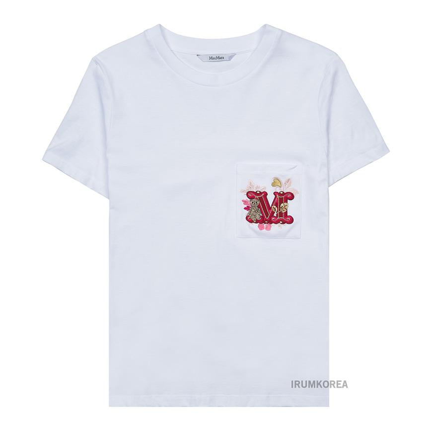 Max Mara Women’s Embroidered Pocket Jersey T-Shirt 004