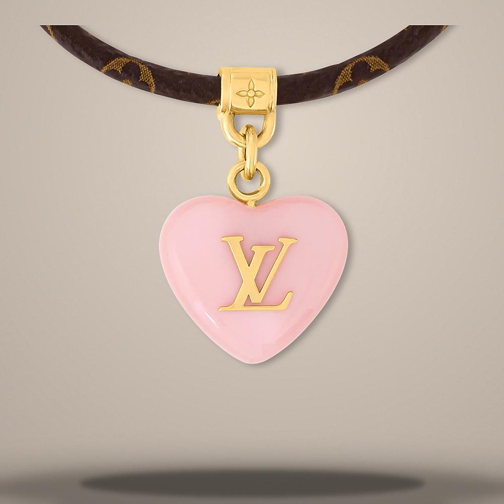 Louis Vuitton Monogram Leather Cord Sweetheart Bracelet 1AK72G