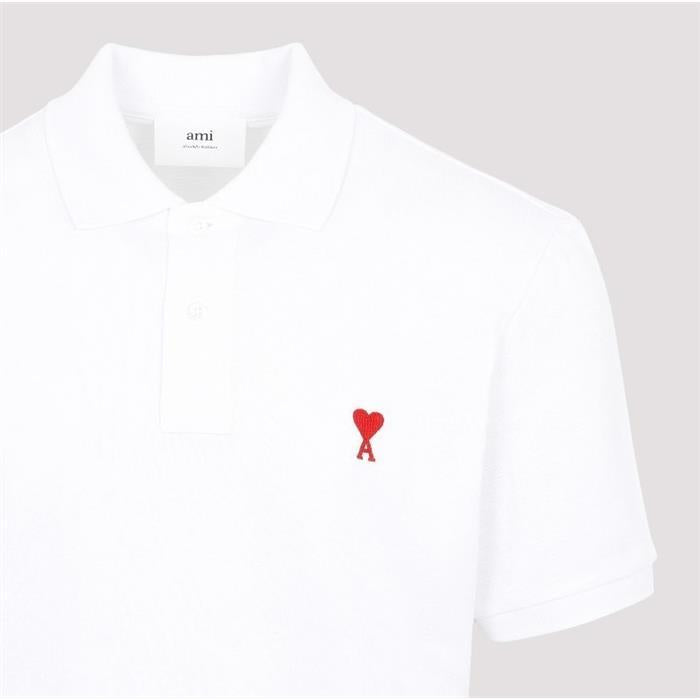 AMI Unisex Heart Logo Short Sleeve Polo T-Shirt BFUPL001
