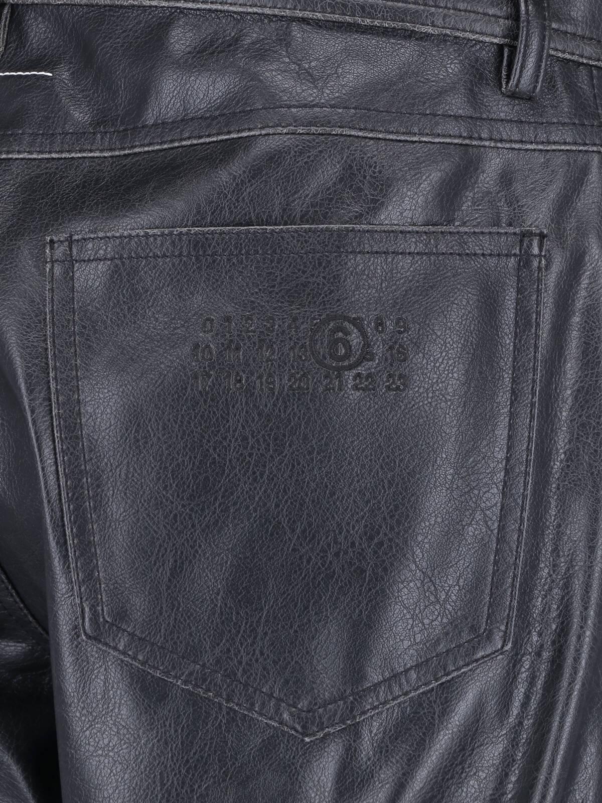 Maison Margiela Black Leather Trousers Men’s Pants
