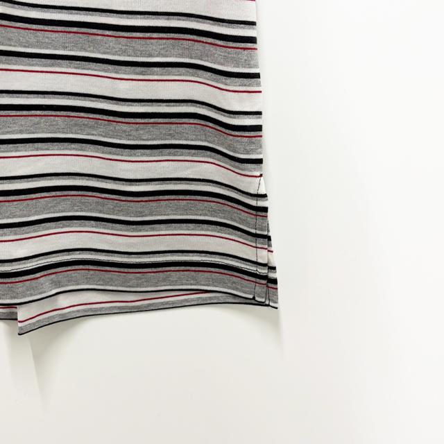 WOOYOUNGMI Stripe Short Sleeve Polo T-Shirt W261TS15 736G