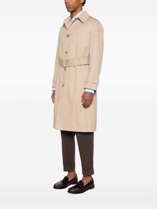 LARDINI Beige Wool Blend Single-Breasted Overcoat for Men PADRIL PASP6660 1200