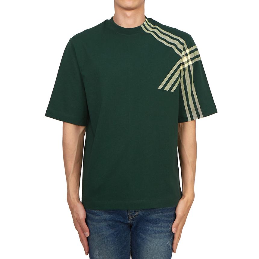 BURBERRY Men’s Graphic Short Sleeve T-Shirt Black Cotton