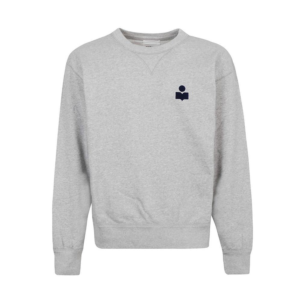 Isabel Marant Velvet Logo Crewneck Sweatshirt Gray Men