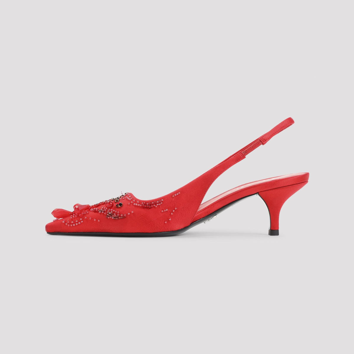 PRADA Black Leather Slingback Pumps