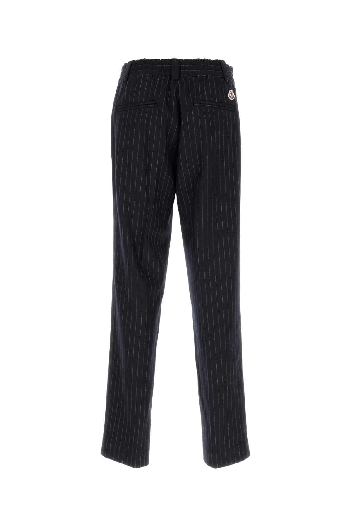 Moncler Navy Wool Suit Pants for Men