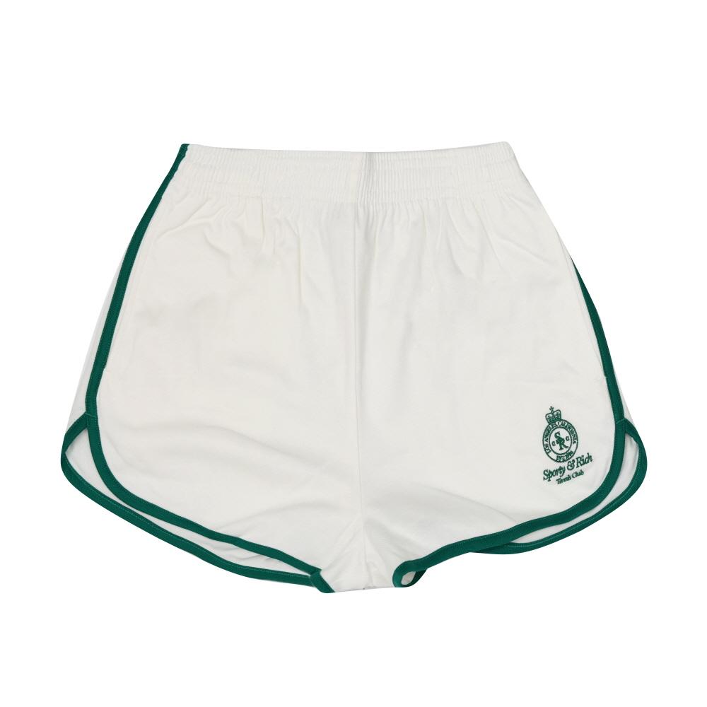 SPORTY&RICH White Alpine Unisex Shorts SH050621304 WH27