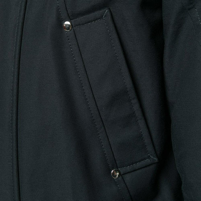 Moose Knuckles Black Down Jacket with White Fur Trim MK4661MP 290