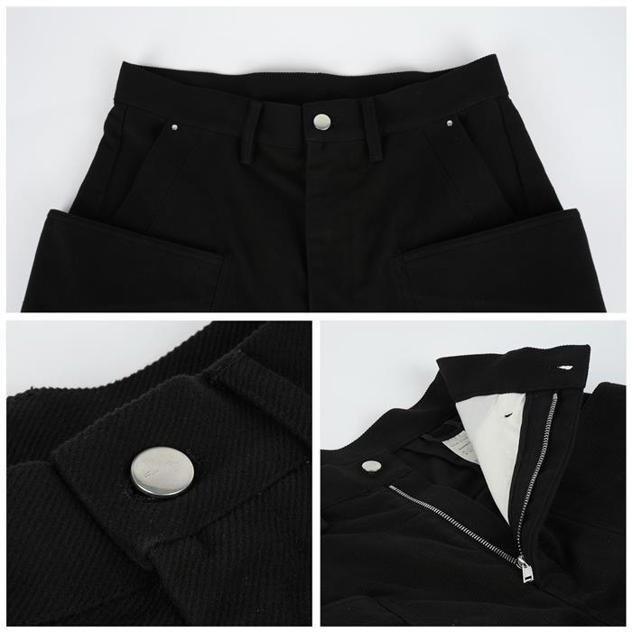 Rick Owens Denim Wide Stephan Cargo Pants RU02D6346 TB 09