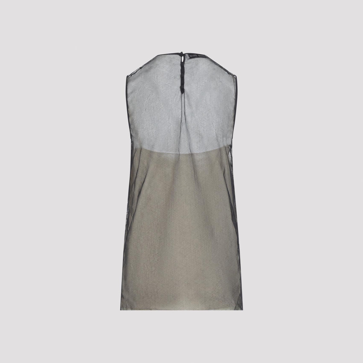 Miu Miu Cotton Tank Top Sleeveless Shirt Ivory