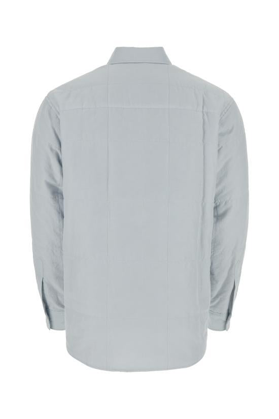 AURALEE Quilted Lightweight Silk Cotton Long Sleeve Shirt Lig A23AS01SPLIGHTBLUE
