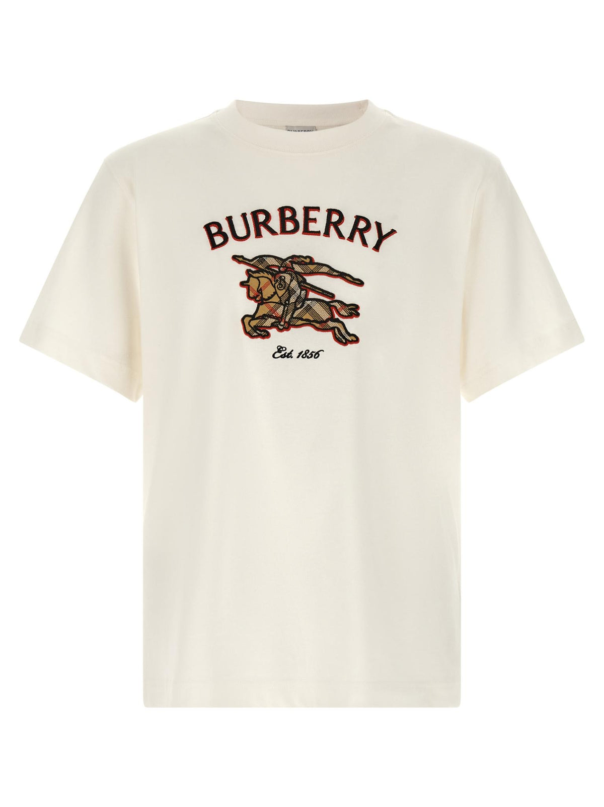 BURBERRY Chalk Short Sleeve Cotton T-Shirt for Men