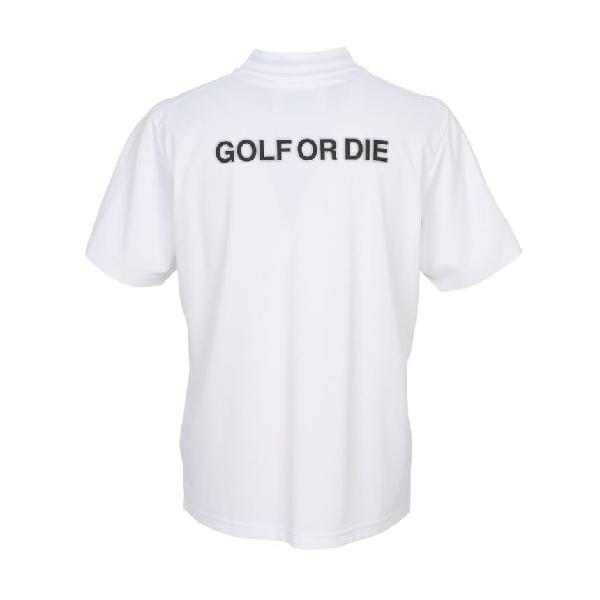 MARK&LONA Men’s Golf Mock Neck Short Sleeve T-Shirt White