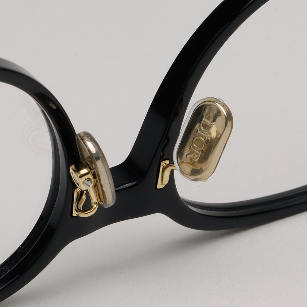 DIOR Round Acetate Eyeglass Frames Asian Fit Unisex Black CD50100F