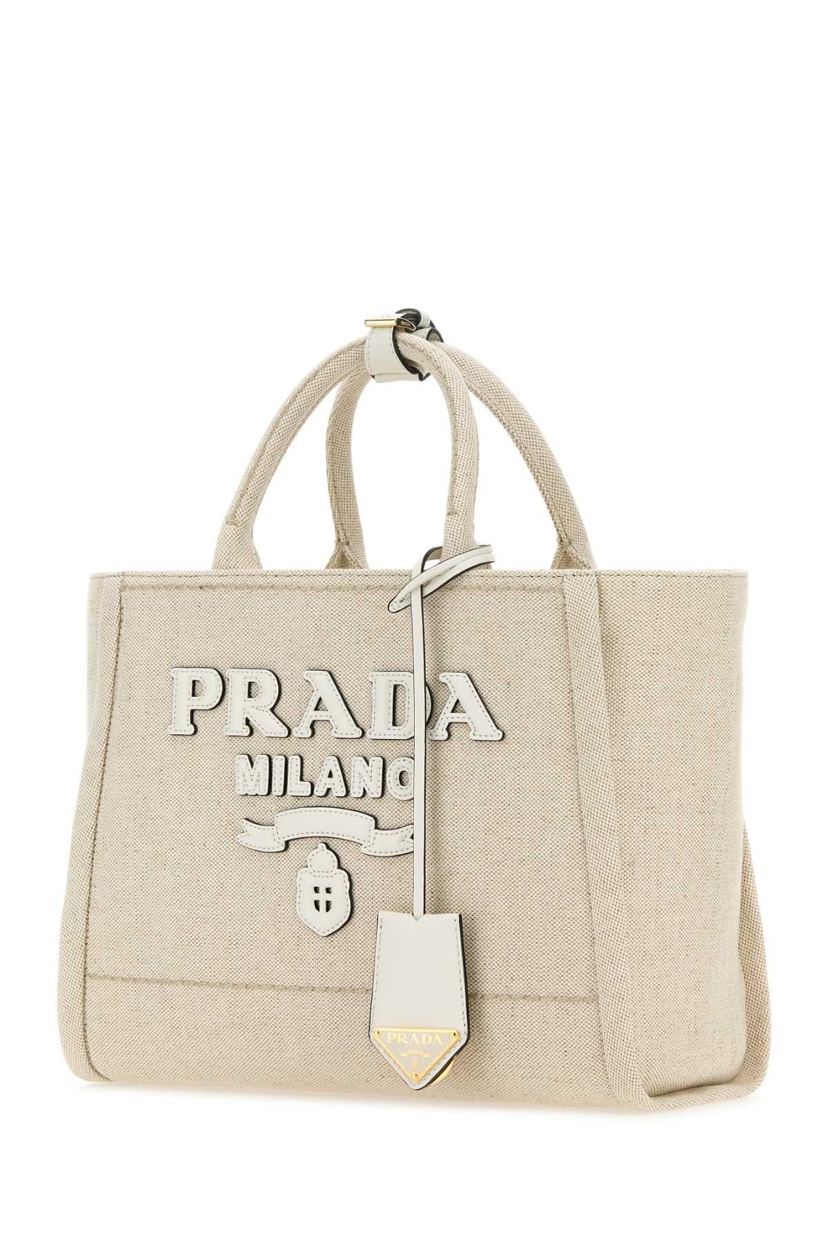 PRADA Black Leather Structured Tote Bag