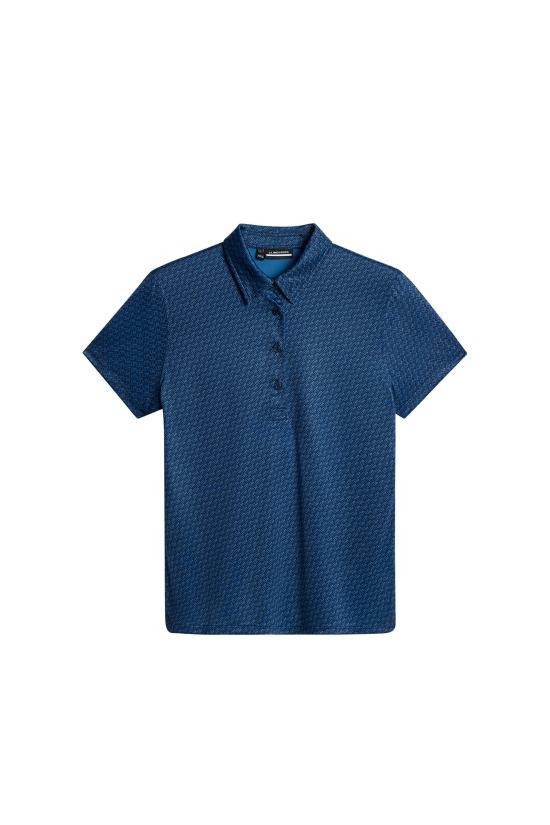 J LINDEBERG Women’s Polo Shirt GWJT15346M575 FLIGHT BRIDGE NAVY FED S DOM
