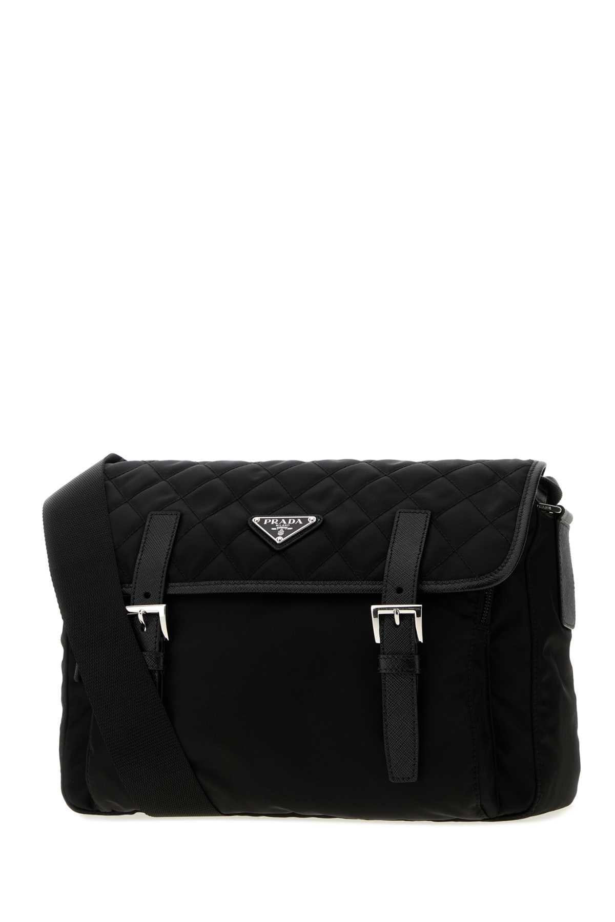 PRADA Black Leather Crossbody Bag