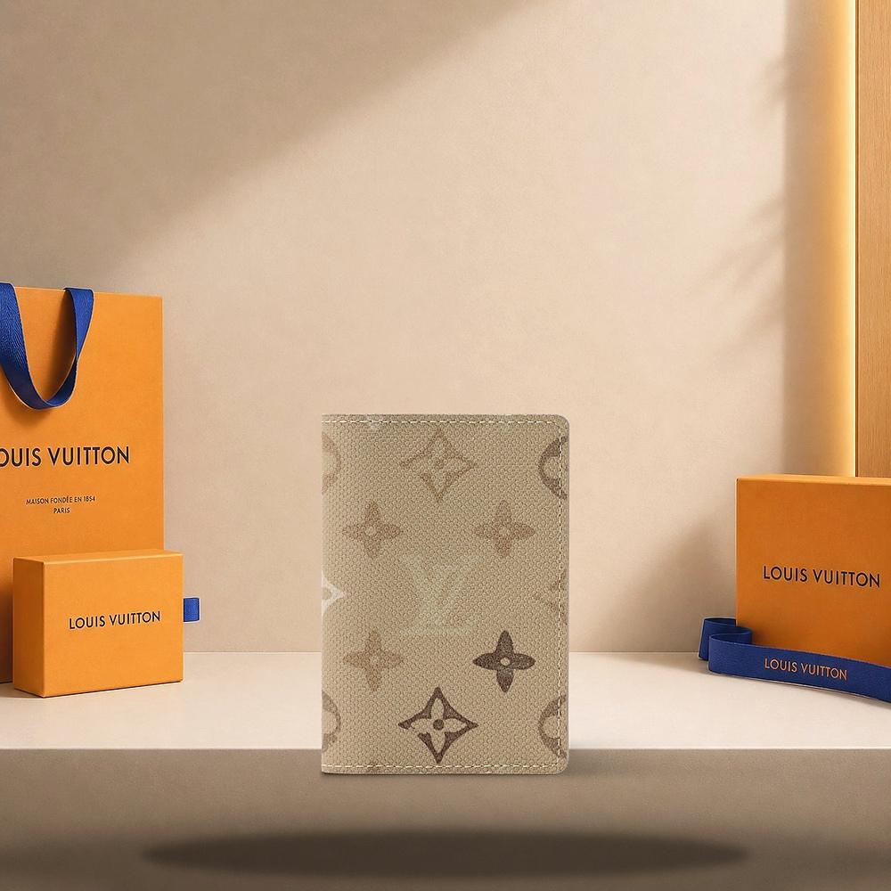 Louis Vuitton Pocket Organizer Sand Beige Wallet M29256