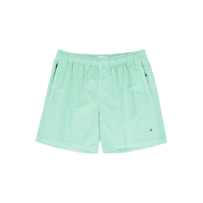 STONE ISLAND Marina Logo Mint Shorts Men Cotton