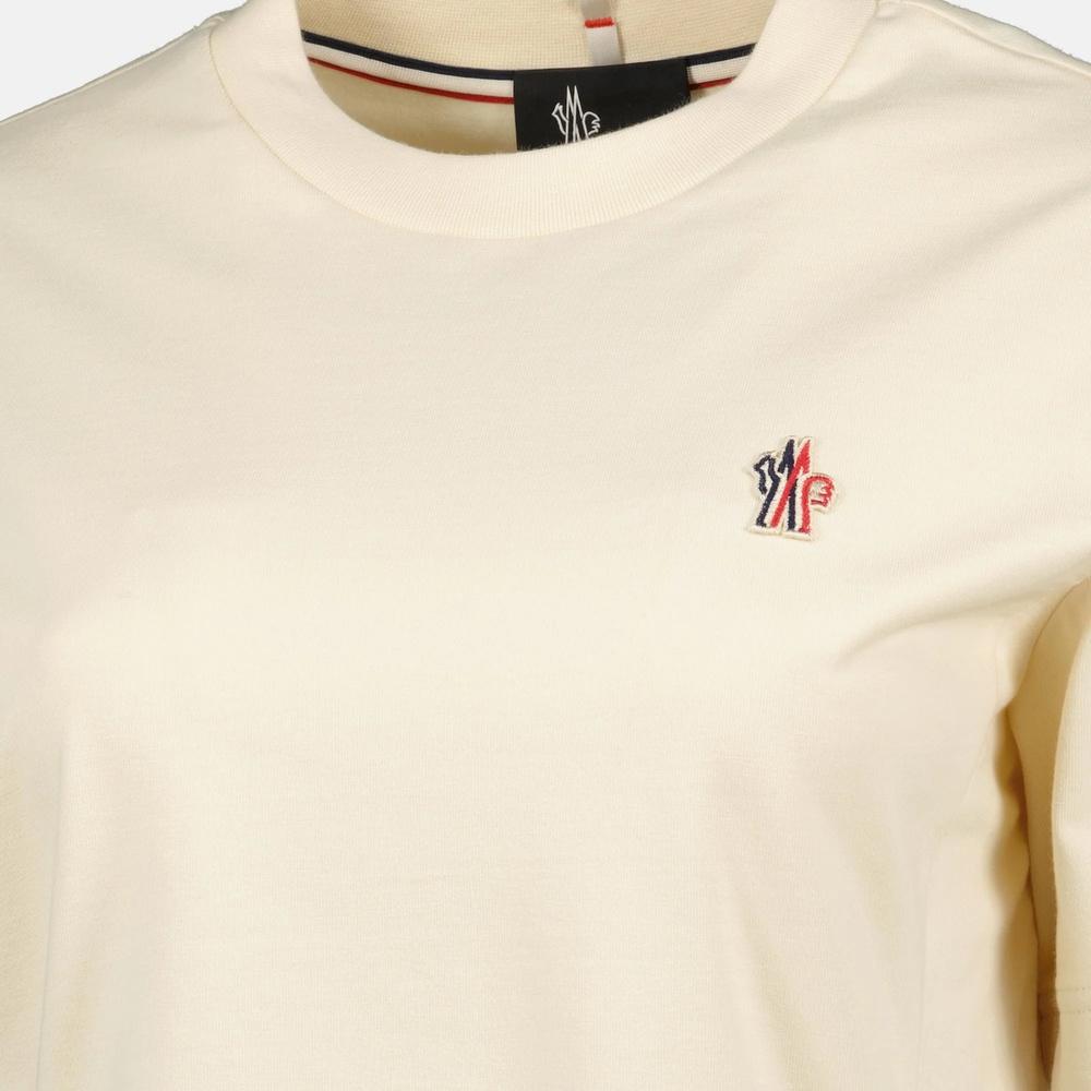 Moncler Grenoble Logo Patch Women’s Short Sleeve T-Shirt White