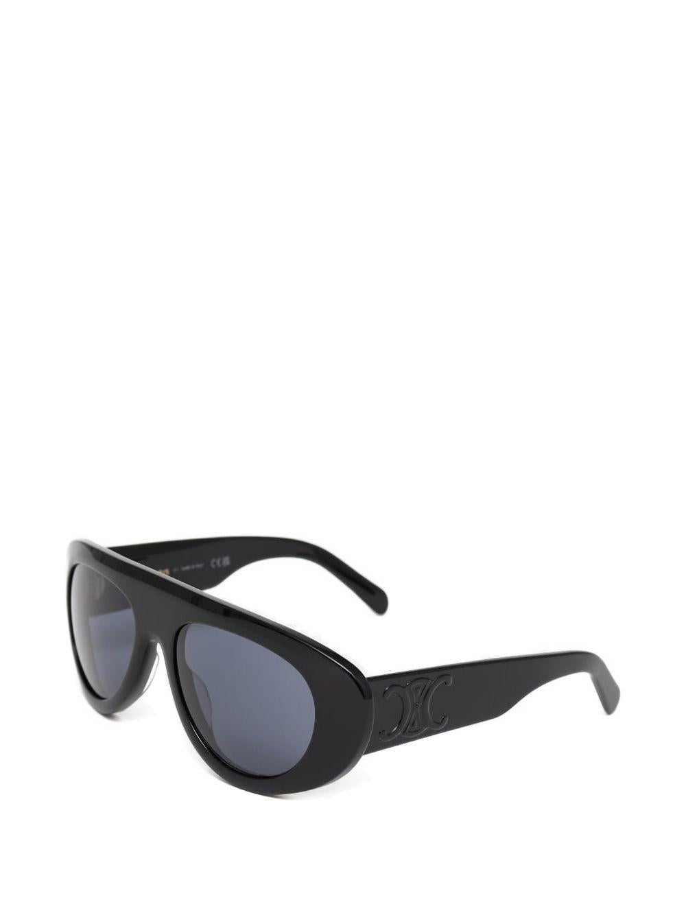 CELINE Black Acetate Square Sunglasses