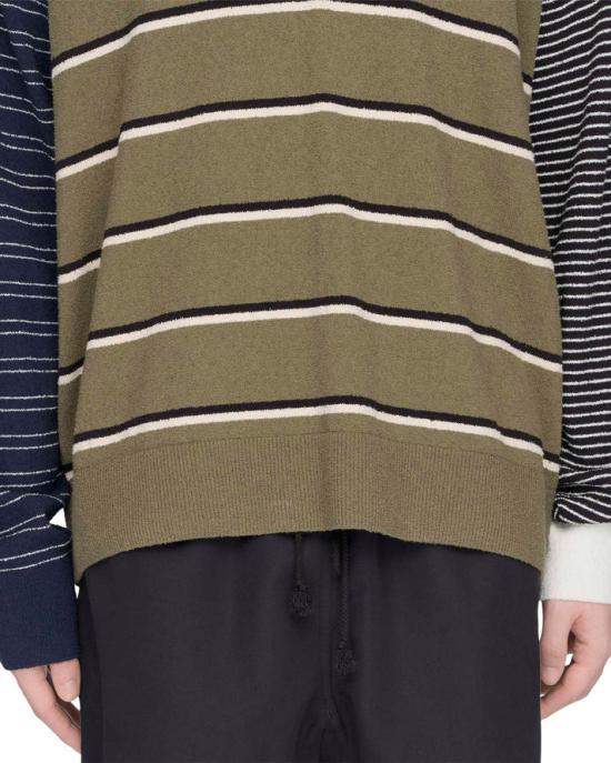 SONG FOR THE MUTE Olive Knit Polo Shirt