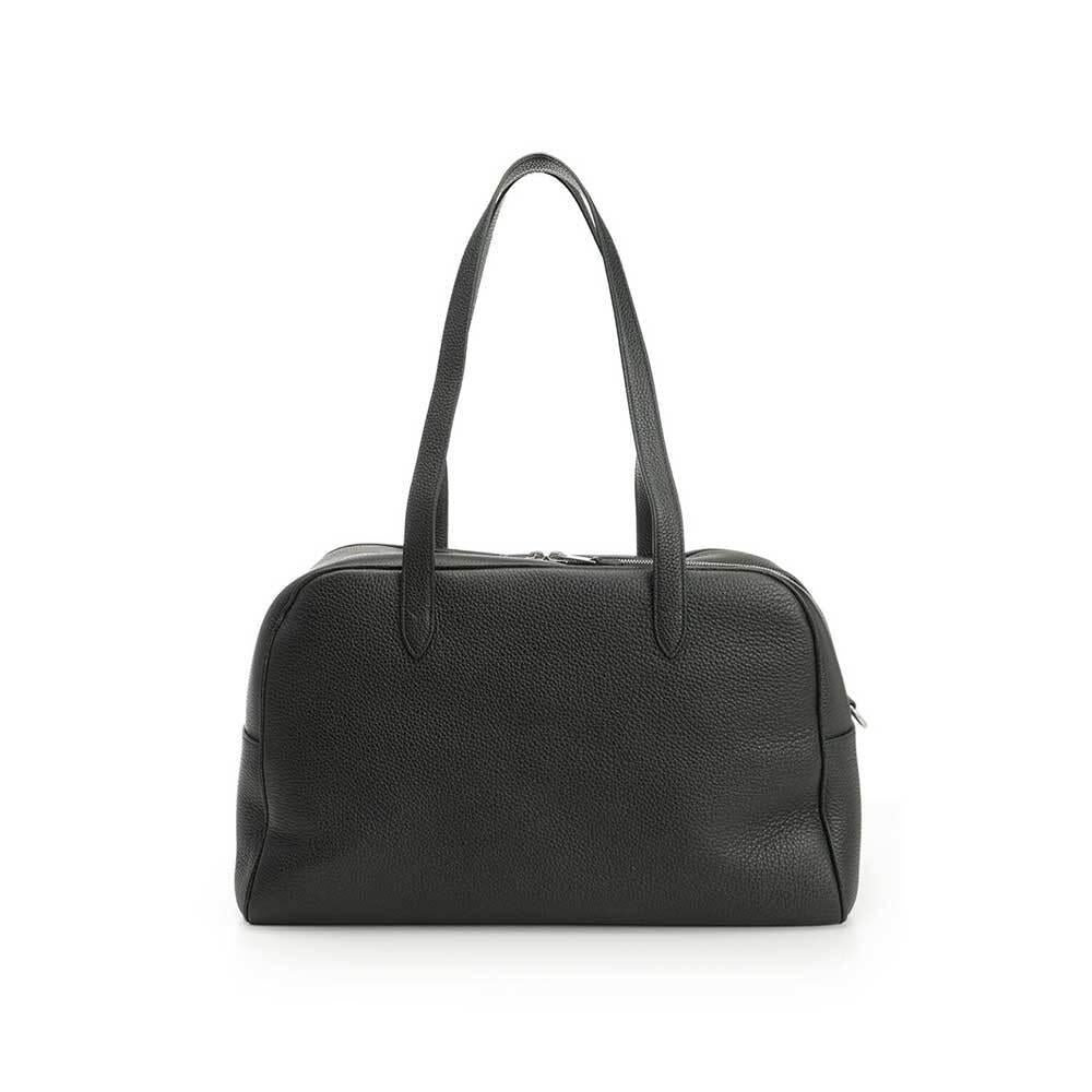 CELINE Leather Boston Duffel Tote Bag Men Gray