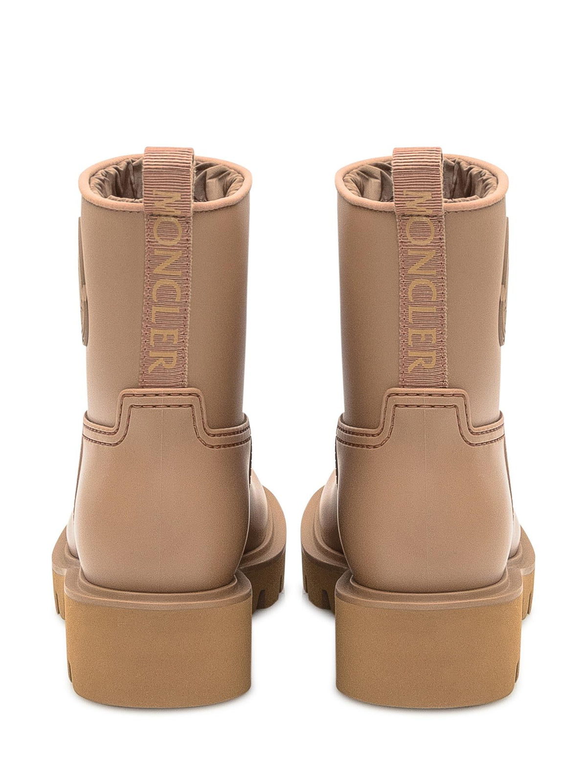 Moncler Black Leather Ankle Boots