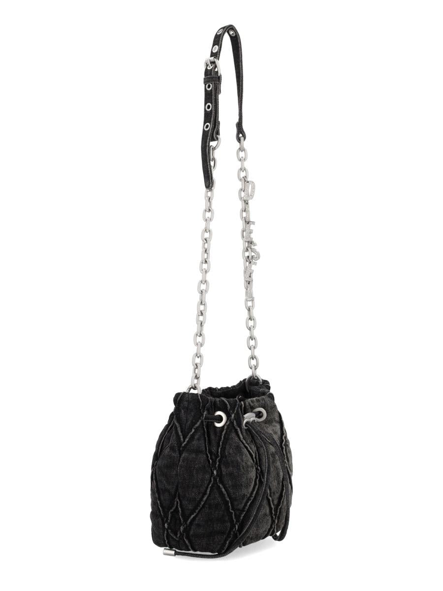 DIESEL Black Leather Shoulder Bag