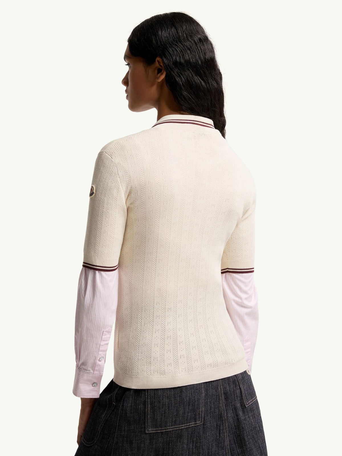 Moncler Short Sleeve Cotton Polo Shirt for Women