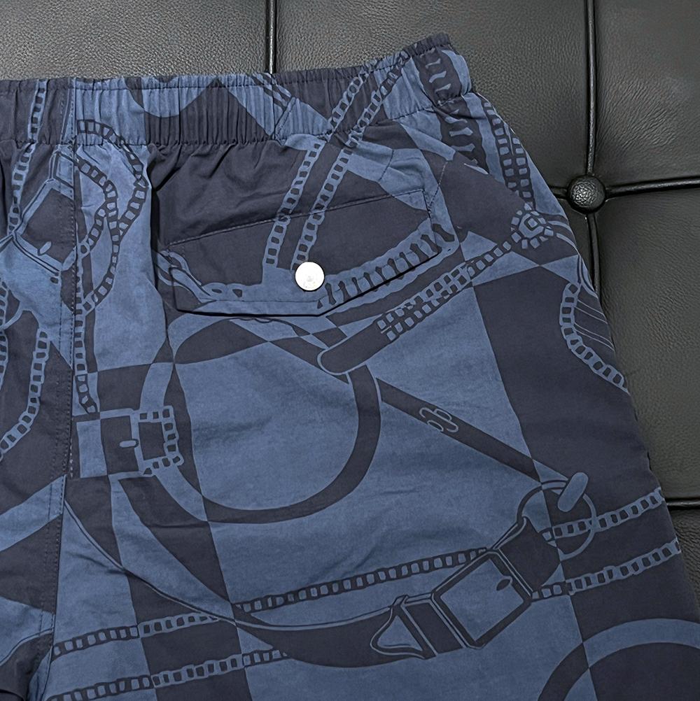 HERMES Indigo Efron d’Or Swim Shorts Men’s Large