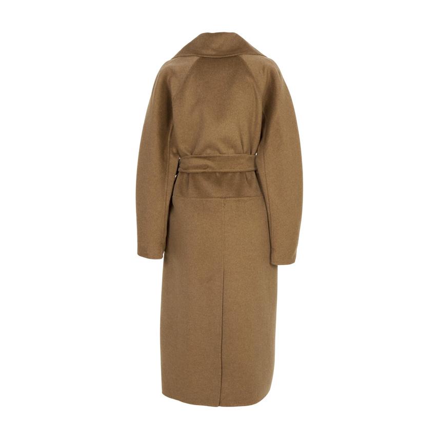 Max Mara Aris Wool Blend Long Coat Ivory