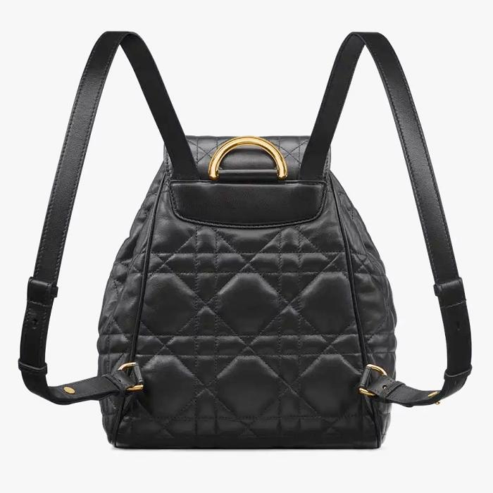 DIOR Caro Medium Backpack Black Leather M6301UNOZ M900