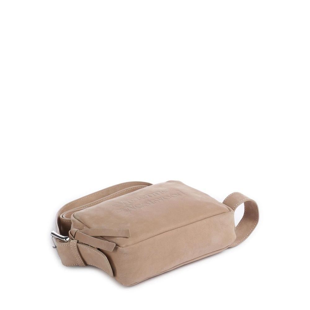 Vivienne Westwood Logo Crossbody Bag Navy Leather