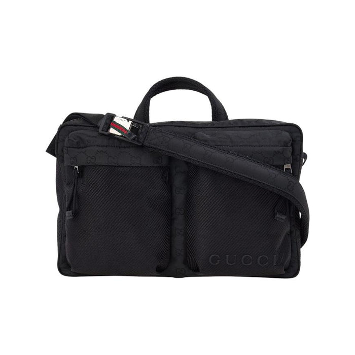 GUCCI Men’s Nexus Large Crossbody Bag Black Canvas