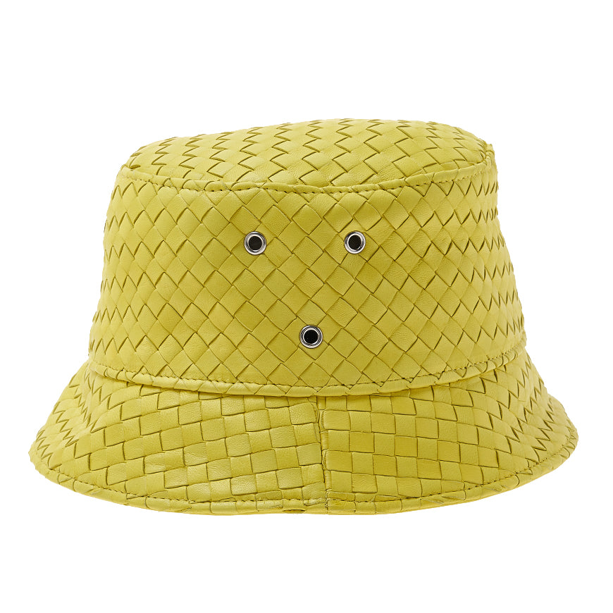 Bottega Veneta Intrecciato Leather Bucket Hat Women’s Green